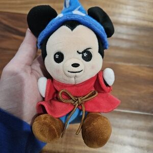 Wishables Sorcerer Mickey Mouse Plush Toy Red Blue Hat Disney Park Stuffy